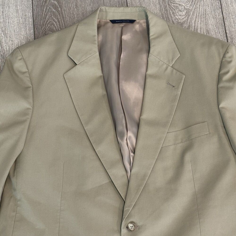 Brooks Brothers Blazer Mens 43R Suit Jacket‎ Beige Khaki Classic Preppy Casual